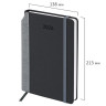 Ежедневник датированный 2026 А5 138x213мм BRAUBERG Mosaic, под кожу, карман для ручки, черный, 117114 по низкой цене оптом 