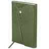 Ежедневник датированный 2026 А5 145х213мм BRAUBERG Jacket под кожу, клапан, держатель, зеленый 117402 по низкой цене оптом 