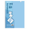Тетрадь обложка пластик, А4 80л. гребень мягкий, вырубка для ручки, клетка, BRAUBERG, синий, 405370 по низкой цене оптом 