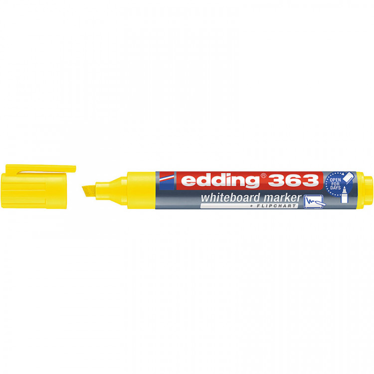 Маркер для белых досок edding 363, скошенный наконечник, 1-5 мм Желтый по низкой цене оптом 