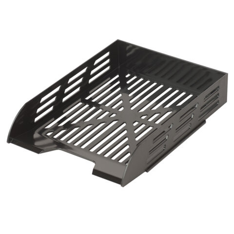 Лоток горизонтальный для бумаг BRAUBERG ECO, 330х245х65 мм, сетчатый, черный, 239011 по низкой цене оптом Лоток горизонтальный для бумаг BRAUBERG ECO, 330х245х65 мм, сетчатый, черный, 239011 по низкой цене оптом