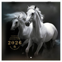 Календарь настенный перекидной 2026г, BRAUBERG, 12 листов, 28,5х28,5см, Символ года, 116928