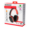 Наушники беспроводные накладные полноразмерные раздвижные мультирежимные, SONNEN HP-B12BR, BT 5.4, черный/коралл, 514128 по низкой цене оптом Наушники беспроводные накладные полноразмерные раздвижные мультирежимные, SONNEN HP-B12BR, BT 5.4, черный/коралл, 514128 по низкой цене оптом
