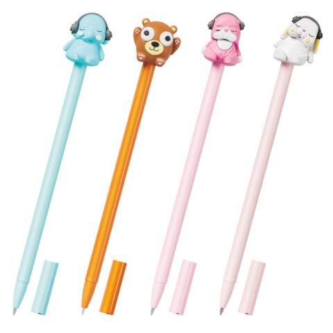 Ручка с топпером шариковая масляная FUNSTER "TOPPER MIX", СИНЯЯ, корпус ассорти, пишущий узел 0,7 мм, линия письма 0,35 мм, 144368 по низкой цене оптом Ручка с топпером шариковая масляная FUNSTER "TOPPER MIX", СИНЯЯ, корпус ассорти, пишущий узел 0,7 мм, линия письма 0,35 мм, 144368 по низкой цене оптом