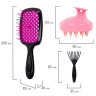Расческа для волос массажная 20х8,5 см, массажер и щетка для чистки В ПОДАРОК, черная/розовая, MONTE VITA (МОНТЕ ВИТА), 457430 по низкой цене оптом 