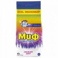 Стиральный порошок автомат 15кг МИФ, 100 стирок, ш/к 38120, 80769432