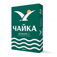Бумага офисная А4, 80 г/м2, 500л, марка С, ЧАЙКА, Россия, 146%(CIE),ххххх