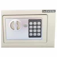 Сейф мебельный DASWERK SC-170EL (170х230х170 мм), электронный замок, бежевый, 291340
