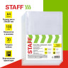 Папки-файлы перфорированные А4 STAFF Clear, КОМПЛЕКТ 100 шт., гладкие, 30 мкм, 271825 по низкой цене оптом 