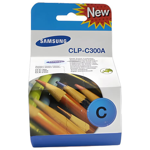 Картридж лазерный SAMSUNG (CLP-C300A) CLP-300 и другие, оригинальный, голубой, ресурс 1000 стр. по низкой цене оптом 