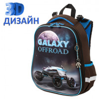 Ранец BRAUBERG PREMIUM, 2 отделения, с брелком, "Galaxy offroad", 3D панель, 38х29х16 см, 229906