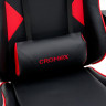 Кресло компьютерное CROMEX "Joker GM-125", две подушки, экокожа, черное/красное, 532954 по низкой цене оптом 