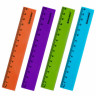 Линейка пластиковая 15 см BRAUBERG "NEON", непрозрачная, ассорти, 210750 по низкой цене оптом 
