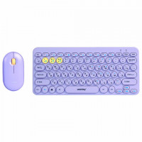 Набор беспроводной SMARTBUY 510590, клавиатура, мышь 2 кнопки+1 колесо, фиолетовая SBC-510590AG-V