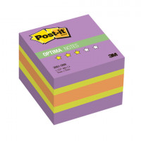 Блок самоклеящийся (стикер) POST-IT ORIGINAL "Зима", 51х51 мм, 400 л., ассорти, 2051-ONV