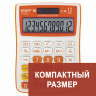 Калькулятор настольный STAFF STF-6222, КОМПАКТНЫЙ (148х105 мм), 12 разрядов, двойное питание, ОРАНЖЕВЫЙ, блистер, 250292 по низкой цене оптом 