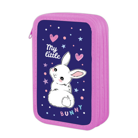 Пенал ЮНЛАНДИЯ, 3 отделения, картон с эффектом soft-touch, 19х11 см, Fluffy tail, 272265 по низкой цене оптом 