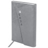 Ежедневник датированный 2026 А5 145х213мм BRAUBERG Jacket под кожу, клапан, держатель, серый, 117403 по низкой цене оптом 