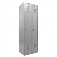 Шкаф металлический для одежды BRABIX "LK 21-60", УСИЛЕННЫЙ, 2 секции, 1830х600х500 мм, 32 кг, 291126, S230BR402502