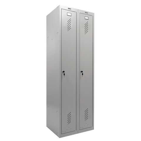 Шкаф металлический для одежды BRABIX "LK 21-60", УСИЛЕННЫЙ, 2 секции, 1830х600х500 мм, 32 кг, 291126, S230BR402502 по низкой цене оптом Краснодар, Москва, Уфа, Казань, Барнаул, Владивосток, Хабаровск, Сахалин, Красноярск, Екатеренбург, 