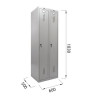Шкаф металлический для одежды BRABIX "LK 21-60", УСИЛЕННЫЙ, 2 секции, 1830х600х500 мм, 32 кг, 291126, S230BR402502 по низкой цене оптом Краснодар, Москва, Уфа, Казань, Барнаул, Владивосток, Хабаровск, Сахалин, Красноярск, Екатеренбург, 