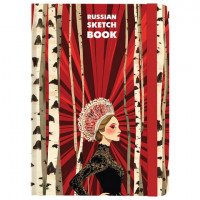 Скетчбук, белая бумага 80 г/м2 145х203 мм, 80 л., резинка, твердый, BRAUBERG ART, "Russia", 116894