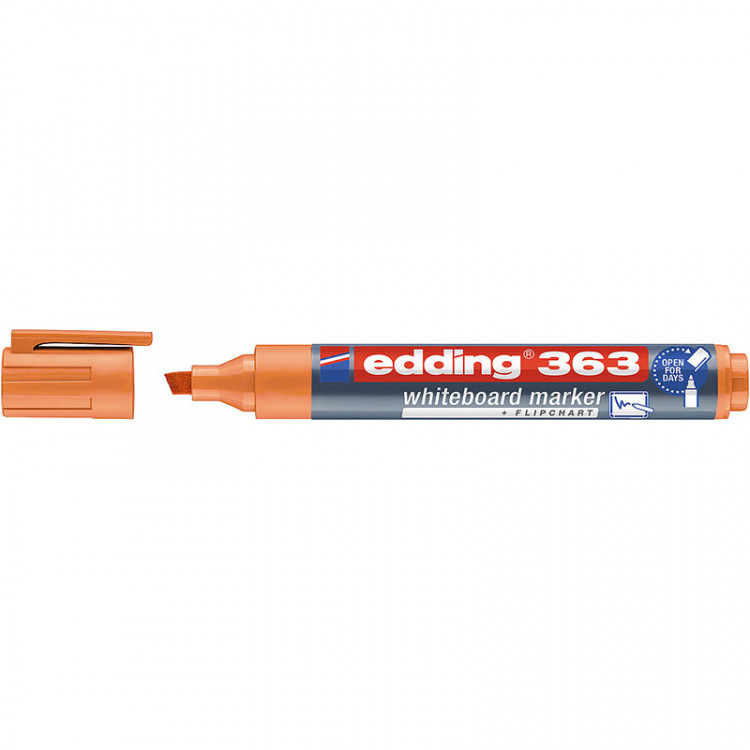 Маркер для белых досок edding 363, скошенный наконечник, 1-5 мм Оранжевый по низкой цене оптом 