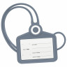 Бейдж горизонтальный для пропуска и ID-карт СИЛИКОНОВЫЙ 54х85мм шнурок 42см серый, BRAUBERG 238909 по низкой цене оптом 