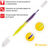 Текстовыделитель двухсторонний Crown "Multi Hi-Lighter Twin" желтый/фиолетовый, 3/2мм по низкой цене оптом Краснодар, Москва, Уфа, Казань, Барнаул, Владивосток, Хабаровск, Сахалин, Красноярск, Екатеренбург, 