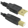 Кабель USB 2.0 AM-BM, 3 м, DEFENDER, 2 фильтра, для подключения принтеров, МФУ и периферии, 87431 по низкой цене оптом Краснодар, Москва, Уфа, Казань, Барнаул, Владивосток, Хабаровск, Сахалин, Красноярск, Екатеренбург, 