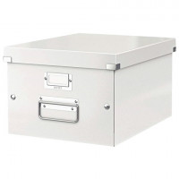 Короб архивный LEITZ "Click & Store" M, 200х280х370 мм, ламинированный картон, разборный, белый, 60440001