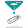 Флеш-диск 16 GB, SMARTBUY V-Cut, USB 2.0, металлический корпус, серебристый, SB16GBVC-S по низкой цене оптом Краснодар, Москва, Уфа, Казань, Барнаул, Владивосток, Хабаровск, Сахалин, Красноярск, Екатеренбург, 