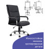 Кресло офисное BRABIX "Space EX-508", экокожа, хром, черное, 530860 по низкой цене оптом Краснодар, Москва, Уфа, Казань, Барнаул, Владивосток, Хабаровск, Сахалин, Красноярск, Екатеренбург, 