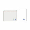 Конверты С4 (229х324 мм), отрывная лента, Куда-Кому, 100 г/м2, КОМПЛЕКТ 50 шт., BRAUBERG, 112185, С4НПс-50 по низкой цене оптом 