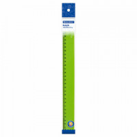 Линейка пластиковая 30 см BRAUBERG "NEON", непрозрачная, ассорти, 210751