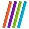 Линейка пластиковая 30 см BRAUBERG "NEON", непрозрачная, ассорти, 210751 по низкой цене оптом 
