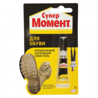 Клей обувной моментальный Супер МОМЕНТ, 3 г, отрывная мультикарта, 608976, 1694871