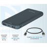Аккумулятор внешний DEFENDER EXTRALIFE 10000F, 10000 mAh, 2 USB, Li-pol, синий, 83663 по низкой цене оптом 