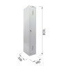 Шкаф металлический для одежды BRABIX "LK 11-30", УСИЛЕННЫЙ, 1 секция, 1830х300х500 мм,18 кг, 291127, S230BR401102 по низкой цене оптом Краснодар, Москва, Уфа, Казань, Барнаул, Владивосток, Хабаровск, Сахалин, Красноярск, Екатеренбург, 