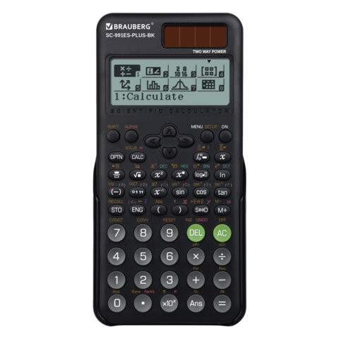 Калькулятор инженерный BRAUBERG SC-991ES-PLUS-BK (164х80мм) 552 функ 10+2разр.,ЧЕРНЫЙ, 272651 по низкой цене оптом 