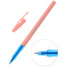 Ручка шариковая STABILO "Liner Pastel", СИНЯЯ, корпус персиковый, узел 0,7 мм, линия письма 0,3 мм, 808FP1041-3 по низкой цене оптом 