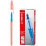 Ручка шариковая STABILO "Liner Pastel", СИНЯЯ, корпус персиковый, узел 0,7 мм, линия письма 0,3 мм, 808FP1041-3 по низкой цене оптом 