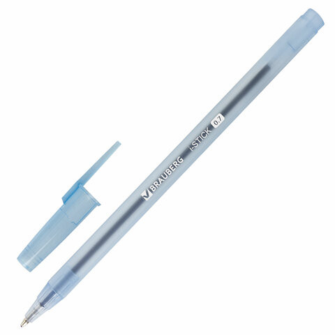 Ручка шариковая BRAUBERG "i-STICK" СИНЯЯ, пишущий узел 0,7 мм, линия письма 0,35 мм, 143442 по низкой цене оптом Краснодар, Москва, Уфа, Казань, Барнаул, Владивосток, Хабаровск, Сахалин, Красноярск, Екатеренбург, 