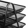 Лоток горизонтальный для бумаг BRAUBERG "Germainum", 5 секций, 370х355х295 мм, металл, черный, 237971 по низкой цене оптом Краснодар, Москва, Уфа, Казань, Барнаул, Владивосток, Хабаровск, Сахалин, Красноярск, Екатеренбург, 