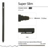 Ручка гелевая BRUNO VISCONTI Super Slim Black, ЧЕРНАЯ, узел 0,28мм, линия 0,2мм, 20-0, 20-0397 по низкой цене оптом 