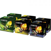 Чай CURTIS "Fresh Mojito + Sunny Lemon + Blue Berries Blues", НАБОР 6 упаковок по 20 пирамидок, 101247