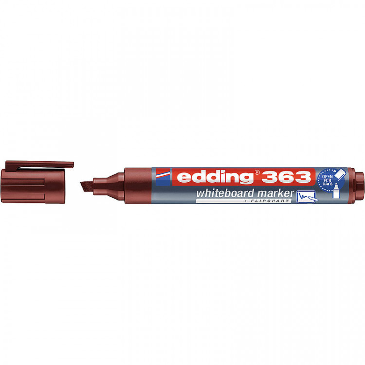 Маркер для белых досок edding 363, скошенный наконечник, 1-5 мм Коричневый по низкой цене оптом 