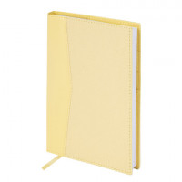 Ежедневник недатированный В6 130х185мм BRAUBERG "Gleam", под кожу, 160л, желтый, 116222