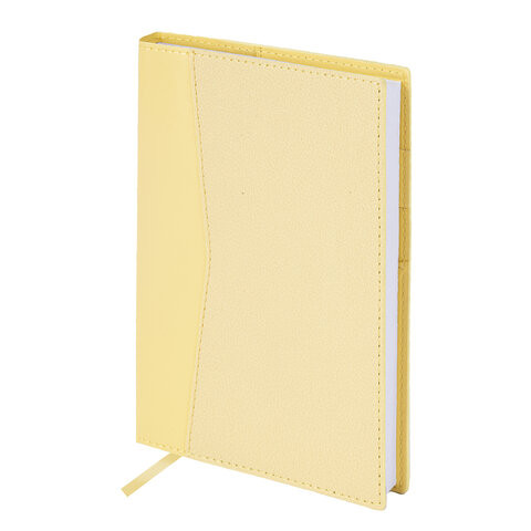 Ежедневник недатированный В6 130х185мм BRAUBERG "Gleam", под кожу, 160л, желтый, 116222 по низкой цене оптом 