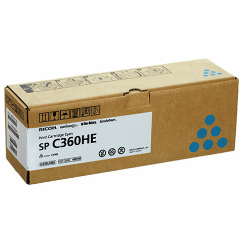 Картридж лазерный RICOH (SP C360HE) для Ricoh SP C360SFNw/C361SFNw, голубой, оригинальный, ресурс 6000 страниц, 408185 по низкой цене оптом 